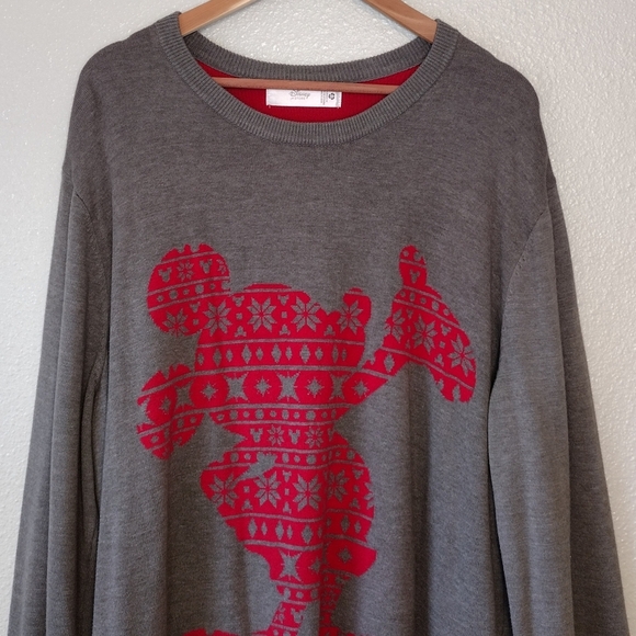Disney Store Women's Sz 2X Mickey Mouse Pullover Scoopneck Sweater - Picture 3 of 13